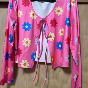 Size 2x tie front top cami y2k